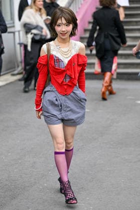 PFW Vivienne Westwood Outside Arrivals Xiao Xiong arriving at the Vivienne Westwood show during Fashion Week in Paris, France on March 7, 2026. Photo by Julien Reynaud APS-Medias ABACAPRESS.COM Paris France  Copyright: xReynaudxJulien APS-Medias ABACAx