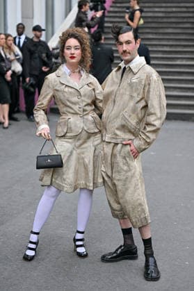 PFW Vivienne Westwood Outside Arrivals Isabelle Chaput and Nelson Tiberghien arriving at the Vivienne Westwood show during Fashion Week in Paris, France on March 7, 2026. Photo by Julien Reynaud APS-Medias ABACAPRESS.COM Paris France  Copyright: xReynaudxJulien APS-Medias ABACAx