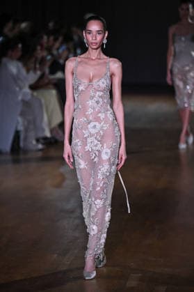 PFW Georges Hobeika Runway A model walks the runway at the Georges Hobeika show during Fashion Week in Paris, France on March 7, 2026. Photo by Julien Reynaud APS-Medias ABACAPRESS.COM Paris France  Copyright: xReynaudxJulien APS-Medias ABACAx