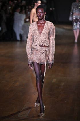 PFW Georges Hobeika Runway A model walks the runway at the Georges Hobeika show during Fashion Week in Paris, France on March 7, 2026. Photo by Julien Reynaud APS-Medias ABACAPRESS.COM Paris France  Copyright: xReynaudxJulien APS-Medias ABACAx