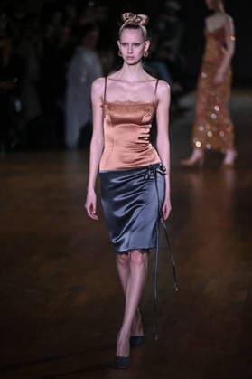 PFW Georges Hobeika Runway A model walks the runway at the Georges Hobeika show during Fashion Week in Paris, France on March 7, 2026. Photo by Julien Reynaud APS-Medias ABACAPRESS.COM Paris France  Copyright: xReynaudxJulien APS-Medias ABACAx