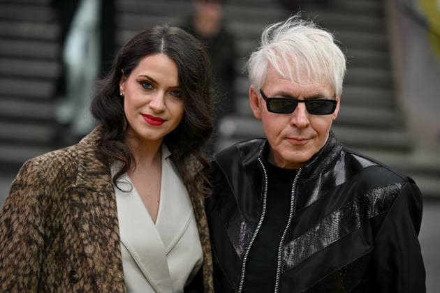 PFW Vivienne Westwood Outside Arrivals Alexandra Stama and Nick Rhodes arriving at the Vivienne Westwood show during Fashion Week in Paris, France on March 7, 2026. Photo by Julien Reynaud APS-Medias ABACAPRESS.COM Paris France  Copyright: xReynaudxJulien APS-Medias ABACAx