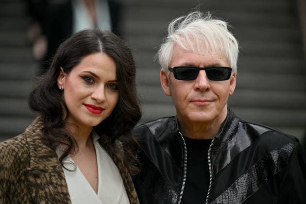 PFW Vivienne Westwood Outside Arrivals Alexandra Stama and Nick Rhodes arriving at the Vivienne Westwood show during Fashion Week in Paris, France on March 7, 2026. Photo by Julien Reynaud APS-Medias ABACAPRESS.COM Paris France  Copyright: xReynaudxJulien APS-Medias ABACAx