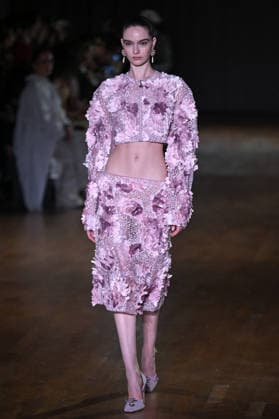 PFW Georges Hobeika Runway A model walks the runway at the Georges Hobeika show during Fashion Week in Paris, France on March 7, 2026. Photo by Julien Reynaud APS-Medias ABACAPRESS.COM Paris France  Copyright: xReynaudxJulien APS-Medias ABACAx