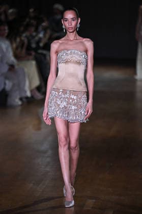 PFW Georges Hobeika Runway A model walks the runway at the Georges Hobeika show during Fashion Week in Paris, France on March 7, 2026. Photo by Julien Reynaud APS-Medias ABACAPRESS.COM Paris France  Copyright: xReynaudxJulien APS-Medias ABACAx