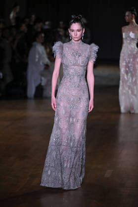 PFW Georges Hobeika Runway A model walks the runway at the Georges Hobeika show during Fashion Week in Paris, France on March 7, 2026. Photo by Julien Reynaud APS-Medias ABACAPRESS.COM Paris France  Copyright: xReynaudxJulien APS-Medias ABACAx