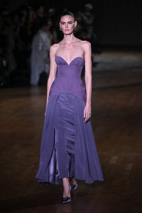 PFW Georges Hobeika Runway A model walks the runway at the Georges Hobeika show during Fashion Week in Paris, France on March 7, 2026. Photo by Julien Reynaud APS-Medias ABACAPRESS.COM Paris France  Copyright: xReynaudxJulien APS-Medias ABACAx