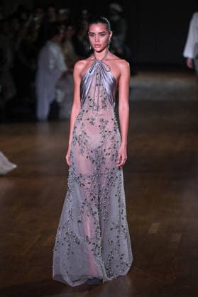 PFW Georges Hobeika Runway A model walks the runway at the Georges Hobeika show during Fashion Week in Paris, France on March 7, 2026. Photo by Julien Reynaud APS-Medias ABACAPRESS.COM Paris France  Copyright: xReynaudxJulien APS-Medias ABACAx