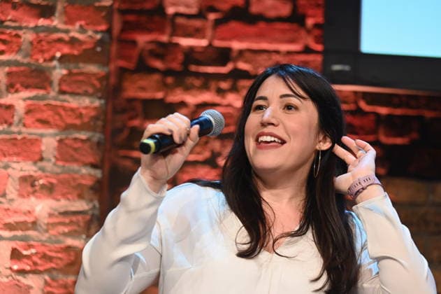 Author Vea Kaiser reads and speaks at Lit Cologne, the international literature festival