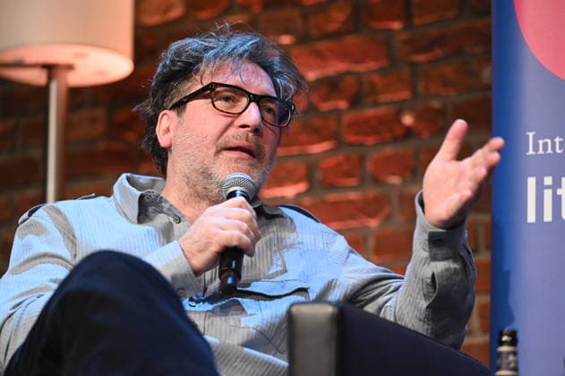 Author and director David Schalko reads and speaks at Lit Cologne, the international literature festival