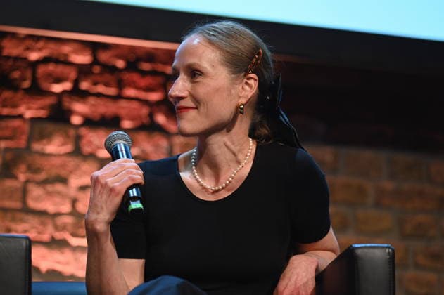 Author Verena Rossbacher reads and speaks at Lit Cologne, the international literature festival