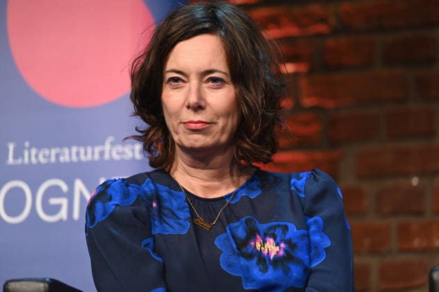 Author Eva Menasse reads and speaks at Lit Cologne, the international literature festival