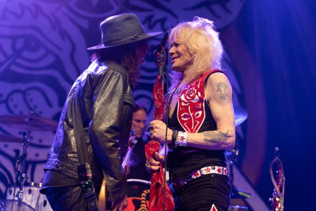 London, Michael Monroe concert at the O2 Kentish Town Forum. Pictured: Sami Yaffa and Michael Monroe  Copyright: xcristinaxmasseix xipa-agency.netx xx IPA_Agency_IPA72547196