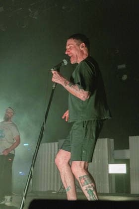 PUNK BAND Sleaford Mods AT BRIXTON ACADEMY LONDON awards 7 03 26 Gwendoline Christie live on stage for one night only along with Sue Tompkins, Orbital and Heartworms PUNK BAND Sleaford Mods AT BRIXTON ACADEMY LONDON awards 7 03 26 Jason Williamson and Andrew Fearn Gwendoline Christie live on stage for one night only along with Sue Tompkins, Orbital and Heartworms Originally started as the solo project of Jason Williamson in 2006, he put out two albums before recruiting Andrew Fern in 2009, becoming the duo we know today. Since then, they have gained a cult following across the UK and beyond, putting out a further 10 albums including, most recently, UK Grim in 2023. Their new album, The Demise Of Planet X™, is set to a Copyright: xRogerxAlarconx xAvalonx 1080976789