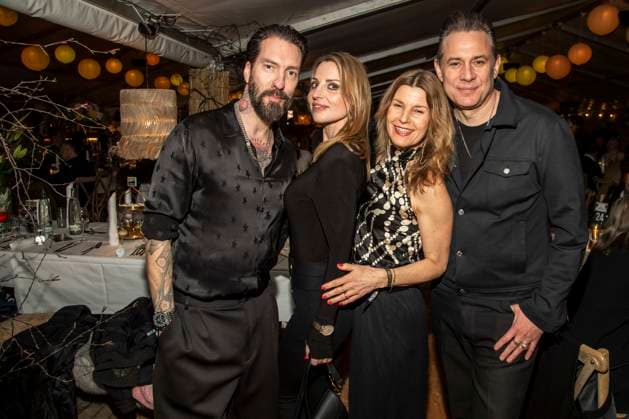 abb Alec Voelkel, Johanna Voelkel, Jennifer Vollmer and Sascha Vollmer as guests at the gala dinner award ceremony at the 10th anniversary Baltic Lights Night 2026 celebrity charity sled dog race in aid of Welthungerhilfe on the Baltic Sea between the Ahlbeck sea bridge and the Heringsdorf sea bridge, Saturday 07 03 2026 in Heringsdorf MV Germany