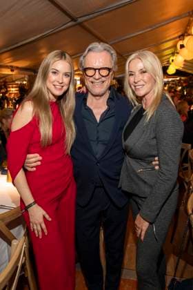 abb Nina Ensmann, Wolfgang Lippert and Gesine Lipper at the Gala Dinner Award Ceremony at 10 Years Baltic Lights Night 2026 Celebrity Charity Sled Dog Race in aid of Welthungerhilfe at the Baltic Sea between the Ahlbeck sea bridge and the Heringsdorf sea bridge, Saturday 07 03 2026 in Heringsdorf MV Germany