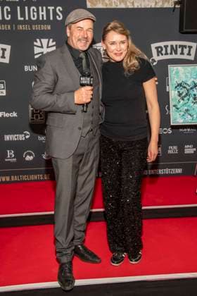 abb Till Demtroeder and Stefanie Millat as guests at the Gala Dinner Award Ceremony at 10 Years Baltic Lights Night 2026 Celebrity Charity Sled Dog Race in aid of Welthungerhilfe at the Baltic Sea between the Seebruecke Ahlbeck and the Seebruecke Heringsdorf, Saturday 07 03 2026 in Heringsdorf MV Germany