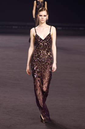 (260308) -- PARIS, March 8, 2026 -- A model presents a creation from the ready-to-wear Fall Winter 2026-2027 collections by Elie Saab during the Paris Fashion Week in Paris, France, March 7, 2026. (MeetEurope Handout via Xinhua) FRANCE-PARIS-FASHION WEEK-ELIE SAAB WuxHuiwo 