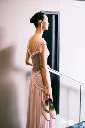 Rui Xue Li Paris Fashion Week PAP AW26 Georges Hobeika Paris Fashion Week Backstage at the Georges Hobeika show 453855 2026 03 07  Copyright: xJean-BaptistexSoulliatx xStarfacex STAR_453855_005