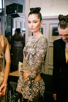 Vika Ihnatenko Paris Fashion Week PAP AW26 Georges Hobeika Paris Fashion Week Backstage at the Georges Hobeika show 453855 2026 03 07  Copyright: xJean-BaptistexSoulliatx xStarfacex STAR_453855_014