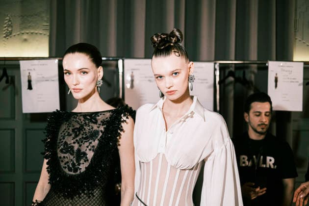 Jane Grybennikova, Nicol Kosinova Paris Fashion Week PAP AW26 Georges Hobeika Paris Fashion Week Backstage at the Georges Hobeika show 453855 2026 03 07  Copyright: xJean-BaptistexSoulliatx xStarfacex STAR_453855_032