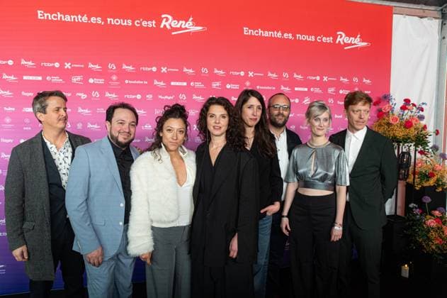 Baraki team poses for the photographer before the 15th edition of the Rene du Cinema film awards ceremony, Saturday 07 March 2026, in Brussels. The awards are rewarded to movies of Belgian French-speaking producers.  EMILExWINDAL 166822039