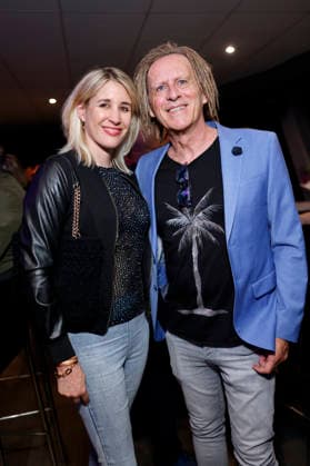 Composer and musician Michael Mike Rötgens with his girlfriend Sabrina Wolf at the party for 20 years of Lorenz Büffel The Ballermann star Büffel celebrates his 20th stage anniversary with a party on the Rhine Cologne, 07 03 2026 NRW Germany Copyright: xChristophxHardtx