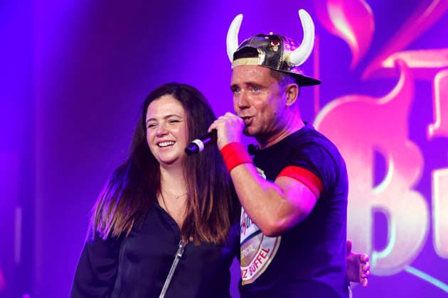 Party hit singer Lorenz Büffel and his wife Emily Gierten at the party for 20 years of Lorenz Büffel The Ballermann star celebrates his 20th stage anniversary with a party on the Rhine Cologne, 07 03 2026 NRW Germany Copyright: xChristophxHardtx
