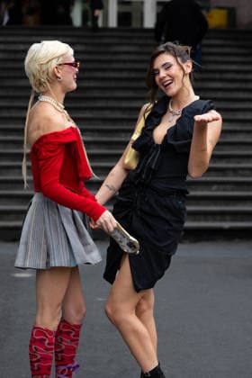 Stefanie Giesinger and Alli Neumann at the arrivals at the Vivienne Westwood Collection Prêt à Porter Automne Hiver 2026 2027 fashion show as part of Paris Fashion Week PFW at Grand Plateau, Paris, France, March 07, 2026 Thibault Duboucher Bestimage Arrivals at the Vivienne Westwood fashion show as part of Paris Fashion Week Fall 2026 held at Césure on March 07, 2026 in Paris, France Paris France  Copyright: xThibaultxDuboucherx xBestimagexThibaultxDuboucherx xBestimagex