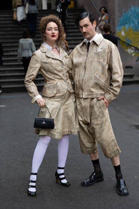 Isabelle Chaput and Nelson Tiberghien from Young Emperors at the arrivals at the Vivienne Westwood Collection Prêt à Porter Automne Hiver 2026 2027 fashion show as part of Paris Fashion Week PFW at Grand Plateau, Paris, France, March 07, 2026 Thibault Duboucher Bestimage Arrivals at the Vivienne Westwood fashion show as part of Paris Fashion Week Fall 2026 held at Césure on March 07, 2026 in Paris, France Paris France  Copyright: xThibaultxDuboucherx xBestimagexThibaultxDuboucherx xBestimagex