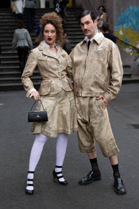 Isabelle Chaput and Nelson Tiberghien from Young Emperors at the arrivals at the Vivienne Westwood Collection Prêt à Porter Automne Hiver 2026 2027 fashion show as part of Paris Fashion Week PFW at Grand Plateau, Paris, France, March 07, 2026 Thibault Duboucher Bestimage Arrivals at the Vivienne Westwood fashion show as part of Paris Fashion Week Fall 2026 held at Césure on March 07, 2026 in Paris, France Paris France  Copyright: xThibaultxDuboucherx xBestimagexThibaultxDuboucherx xBestimagex