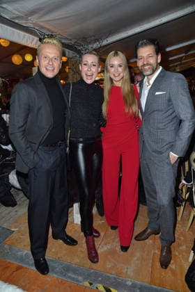 Roman Knizka with partner Franziska Hippe and Nina Ensmann with husband Marc Demmig at the BALTIC LIGHTS 2026 Charity Schilttenhunderrennen in Heringsdorf on Usedom on 07 03 2026