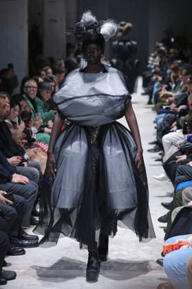 PFW - Comme Des Garcons Runway Models Walk Runway for the Comme des Garçons fashion show during Paris Fashion Week on March 7, 2026 in Paris, France. Photo by Alain-Gil Gonzalez ABACAPRESS.COM Paris France  Copyright: xGonzalezxAlain-Gil ABACAx