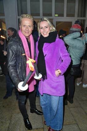Roman Knizka and Franziska Hippe at the BALTIC LIGHTS WARM UP 2026 Charity Schilttenhunderrennen in Heringsdorf on Usedom on07 03 2026