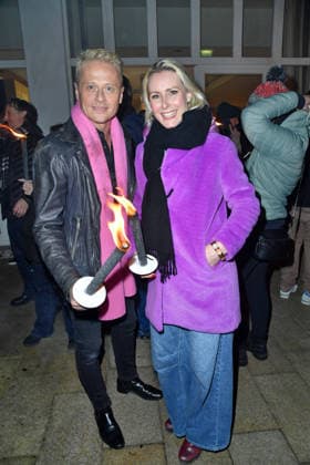Roman Knizka and Franziska Hippe at the BALTIC LIGHTS WARM UP 2026 Charity Schilttenhunderrennen in Heringsdorf on Usedom on07 03 2026