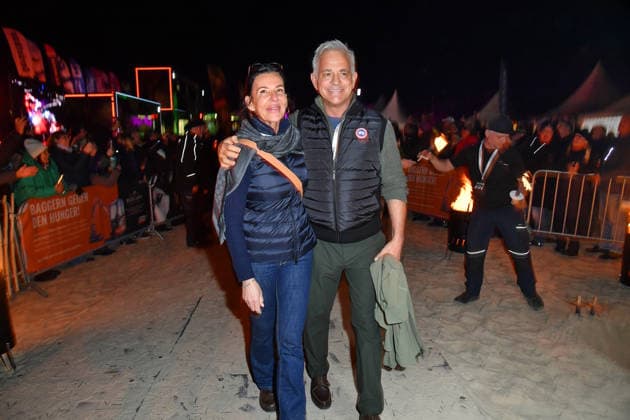 Florian Fitz and Nicole Toursarkissian at the BALTIC LIGHTS WARM UP 2026 Charity Schilttenhunderrennen in Heringsdorf on Usedom on 07 03 2026