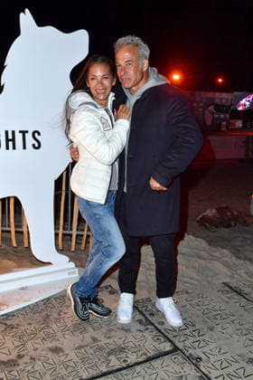 Katja Woywood and Marco Girnth at the BALTIC LIGHTS WARM UP 2026 Charity Schilttenhunderrennen in Heringsdorf on Usedom on 07 03 2026