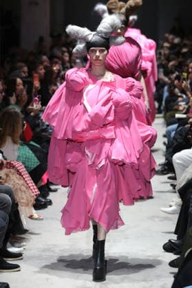 PFW - Comme Des Garcons Runway Models Walk Runway for the Comme des Garçons fashion show during Paris Fashion Week on March 7, 2026 in Paris, France. Photo by Alain-Gil Gonzalez ABACAPRESS.COM Paris France  Copyright: xGonzalezxAlain-Gil ABACAx