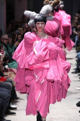 PFW - Comme Des Garcons Runway Models Walk Runway for the Comme des Garçons fashion show during Paris Fashion Week on March 7, 2026 in Paris, France. Photo by Alain-Gil Gonzalez ABACAPRESS.COM Paris France  Copyright: xGonzalezxAlain-Gil ABACAx