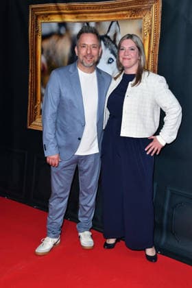 Lars Pape with wife Esther Maria Pape at the BALTIC LIGHTS 2026 Charity Schilttenhunderrennen in Heringsdorf on Usedom on 07 03 2026