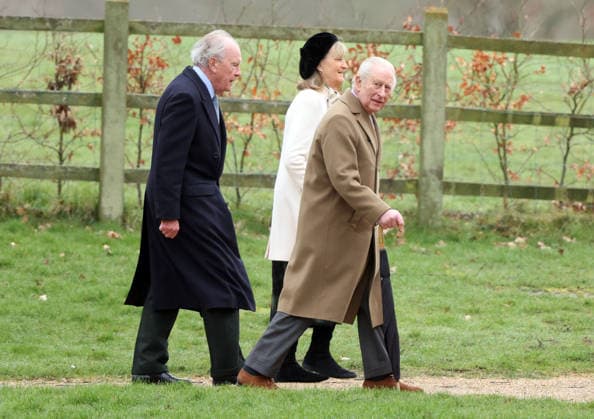King Charles III attended the Sunday morning service at St. Mary Magdalene church in Sandringham today. It is still not known whether he has seen his brother Andrew Mountbatten-Windsor, who is currently staying at Wood Farm on the Sandringham estate, whilst he has been here. Mountbatten-Windsor was arrested last week, and taken to Aylsham police station before being released under investigation, and returning to Wood Farm. Andrew Mountbatten-Windsor, formerly Prince Andrew The Duke of York, has previously denied any wrongdoing in relation to sex offender Jeffrey Epstein. King Charles III, Sandringham, Norfolk, on 8th March, 2026 .