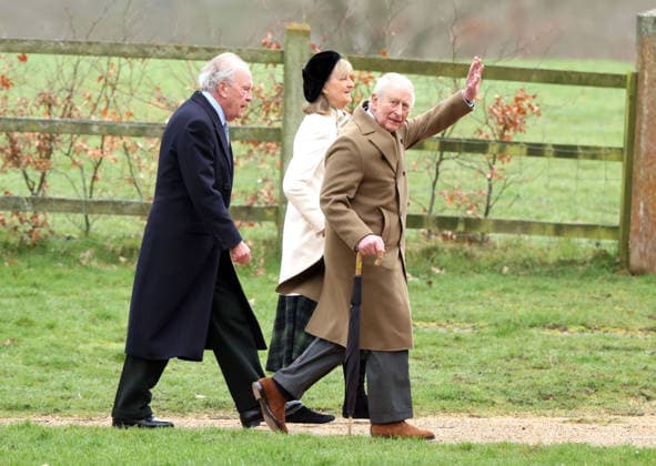 King Charles III attended the Sunday morning service at St. Mary Magdalene church in Sandringham today. It is still not known whether he has seen his brother Andrew Mountbatten-Windsor, who is currently staying at Wood Farm on the Sandringham estate, whilst he has been here. Mountbatten-Windsor was arrested last week, and taken to Aylsham police station before being released under investigation, and returning to Wood Farm. Andrew Mountbatten-Windsor, formerly Prince Andrew The Duke of York, has previously denied any wrongdoing in relation to sex offender Jeffrey Epstein. King Charles III, Sandringham, Norfolk, on 8th March, 2026 .