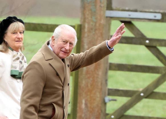 King Charles III attended the Sunday morning service at St. Mary Magdalene church in Sandringham today. It is still not known whether he has seen his brother Andrew Mountbatten-Windsor, who is currently staying at Wood Farm on the Sandringham estate, whilst he has been here. Mountbatten-Windsor was arrested last week, and taken to Aylsham police station before being released under investigation, and returning to Wood Farm. Andrew Mountbatten-Windsor, formerly Prince Andrew The Duke of York, has previously denied any wrongdoing in relation to sex offender Jeffrey Epstein. King Charles III, Sandringham, Norfolk, on 8th March, 2026 .