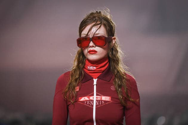 PFW - Lacoste Runway in Paris FA A model walks the runway for the Lacoste collection as part of Paris Fashion Week in Paris, on March 8, 2026. Photo by Firas Abdullah ABACAPRESS.COM Paris Ile-de-France France  Copyright: xAbdullahxFiras ABACAx