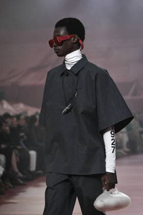 PFW - Lacoste Runway in Paris FA A model walks the runway for the Lacoste collection as part of Paris Fashion Week in Paris, on March 8, 2026. Photo by Firas Abdullah ABACAPRESS.COM Paris Ile-de-France France  Copyright: xAbdullahxFiras ABACAx