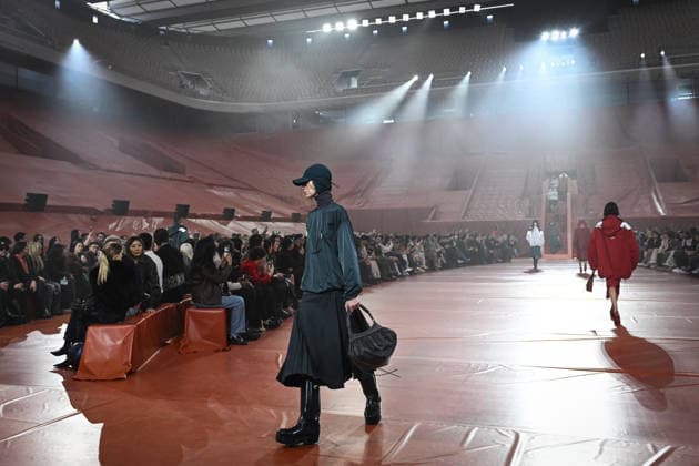 PFW - Lacoste Runway in Paris FA Models walk the runway for the Lacoste collection as part of Paris Fashion Week in Paris, on March 8, 2026. Photo by Firas Abdullah ABACAPRESS.COM Paris Ile-de-France France  Copyright: xAbdullahxFiras ABACAx