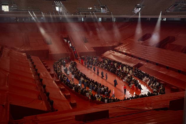 PFW - Lacoste Runway Models walk the runway during the Winter 2026-2027 show as part of Paris Fashion Week on March 8, 2026 at Roland Garros Stadium in Paris, France. Photo by Laurent Zabulon ABACAPRESS.COM Paris France  Copyright: xZabulonxLaurent ABACAx