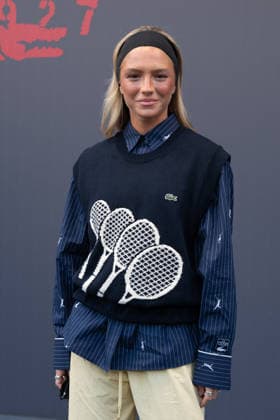 PFW - Lacoste Photocall Caetana Botelho Afonso attends the Lacoste Womenswear Fall Winter 2026-2027 show as part of Paris Fashion Week on March 08, 2026 at Roland Garros Stadium in Paris, France. Photo by Laurent Zabulon ABACAPRESS.COM Paris France  Copyright: xZabulonxLaurent ABACAx