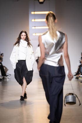 PFW - Niccolo Pasqualetti Runway A model presents a creation by Niccolo Pasqualetti for the Women s Ready to Wear Fall Winter 2026-2027 collection fashion show as part of the Paris Women Fashion Week (PFW), in Paris, on March 8, 2026. Photo by Alexis Jumeau ABACAPRESS.COM Paris France  Copyright: xJumeauxAlexis ABACAx