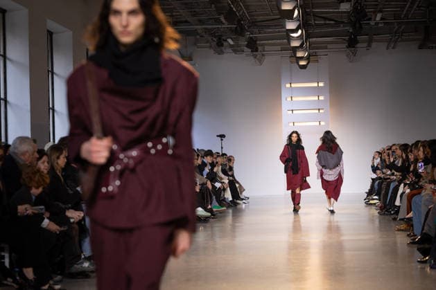 PFW - Niccolo Pasqualetti Runway A model presents a creation by Niccolo Pasqualetti for the Women s Ready to Wear Fall Winter 2026-2027 collection fashion show as part of the Paris Women Fashion Week (PFW), in Paris, on March 8, 2026. Photo by Alexis Jumeau ABACAPRESS.COM Paris France  Copyright: xJumeauxAlexis ABACAx